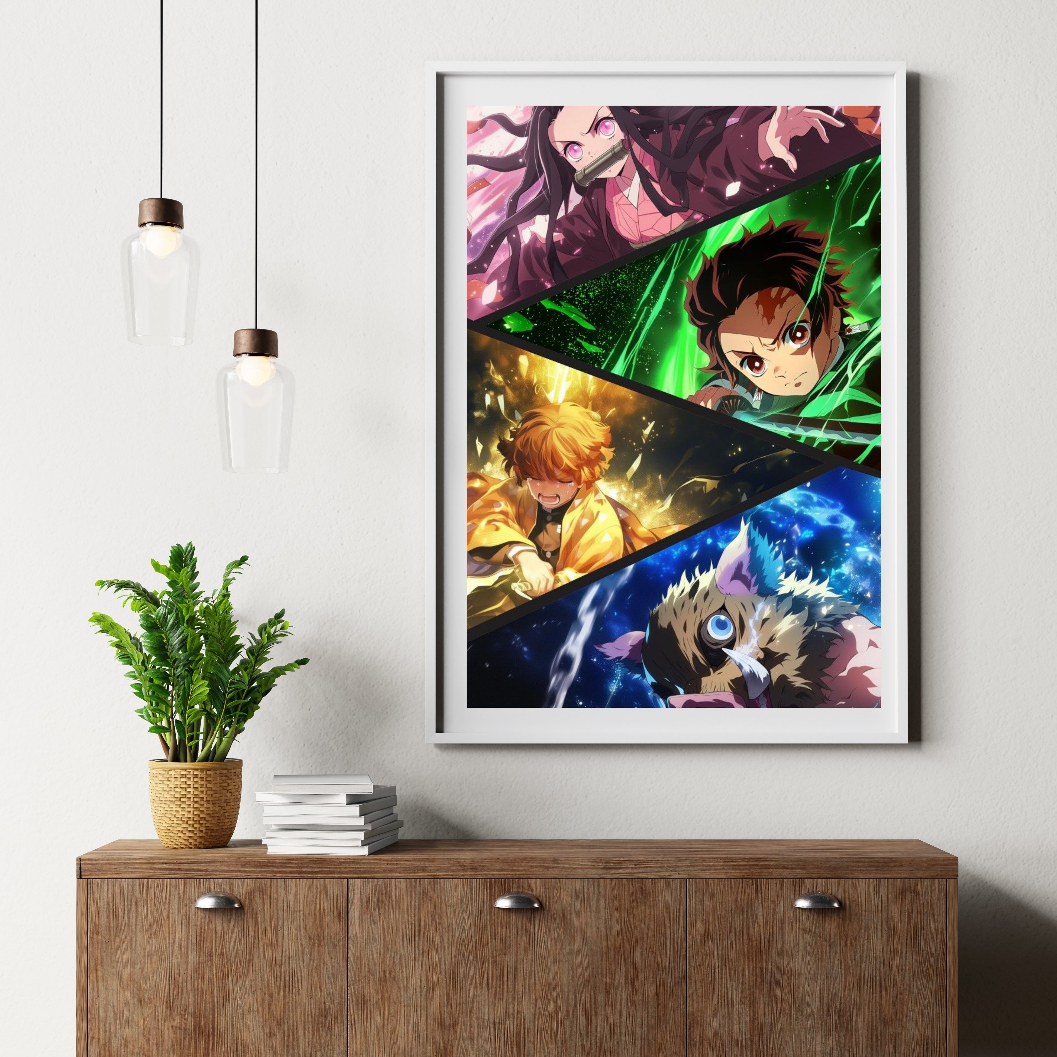 Demon Slayer: Kimetsu no Yaiba  |  Poster Frames HD Metal Print | A4 (12 * 8 inch)