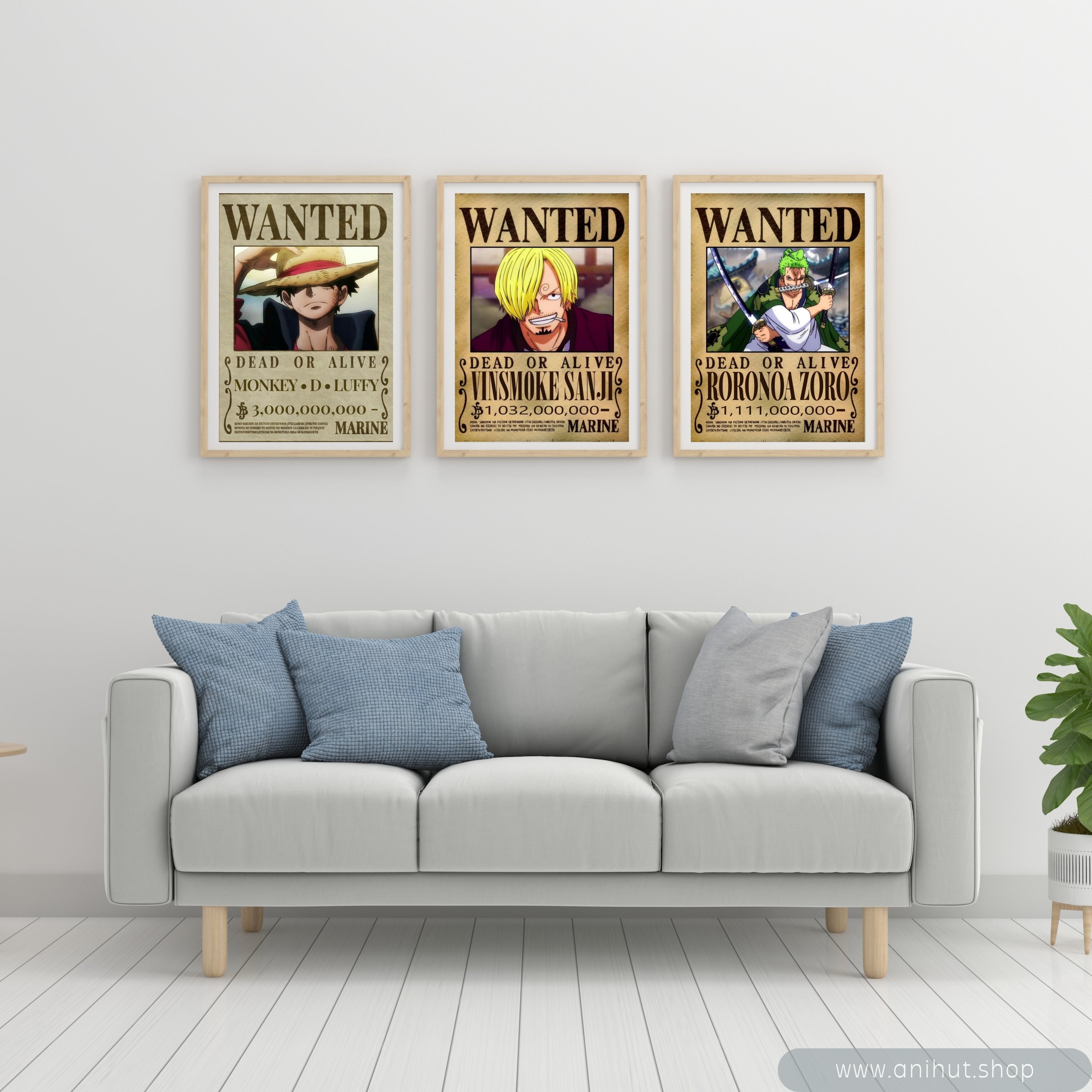 ONE PIECE : WANTED  |  Poster Frames HD Metal Print | (12 * 8 inch)