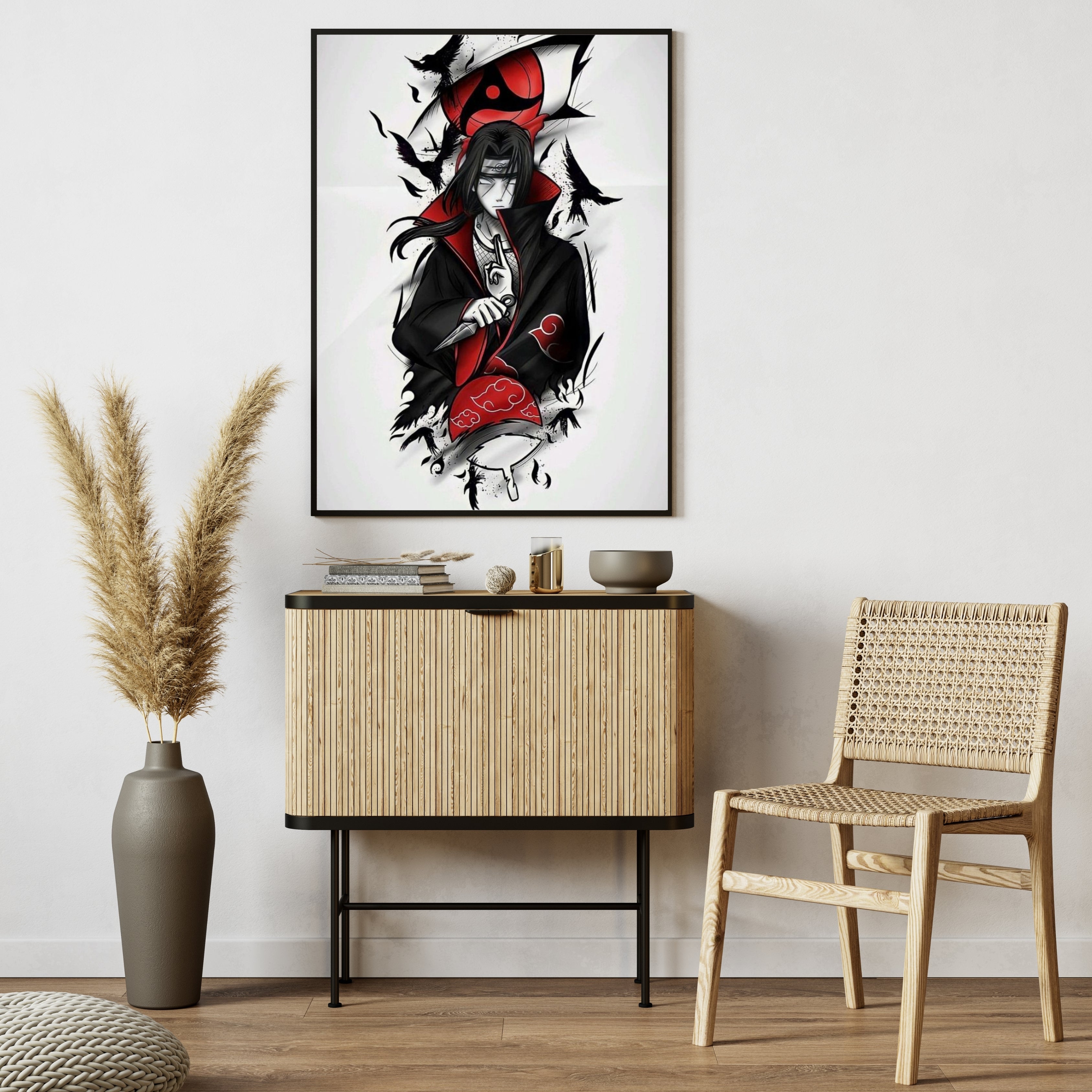 NARUTO ITACHI UCHIHA  |  Poster Frames HD Metal Print | (12 * 8 inch)