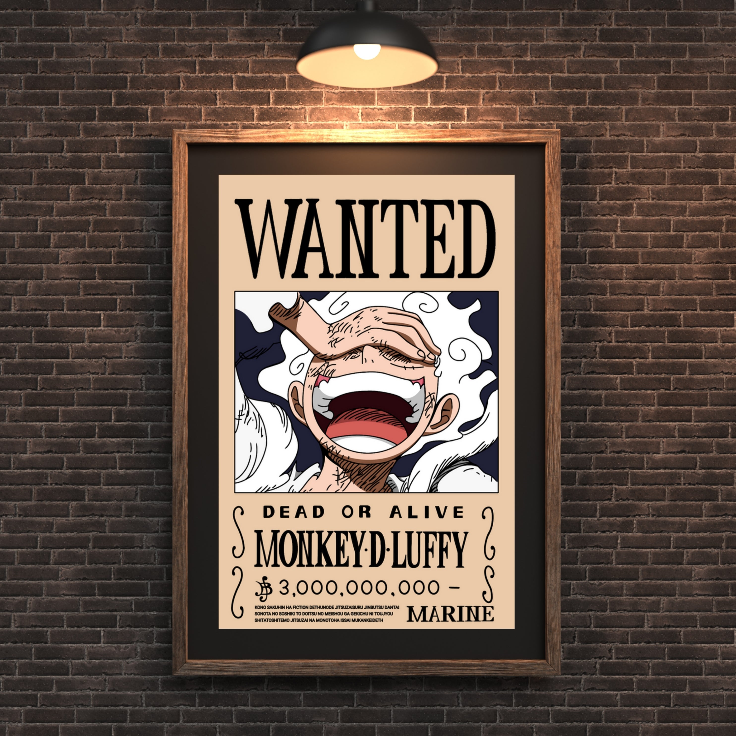 Monkey D. Luffy : WANTED | Poster Frames HD Metal Print | (12 * 8 inch)