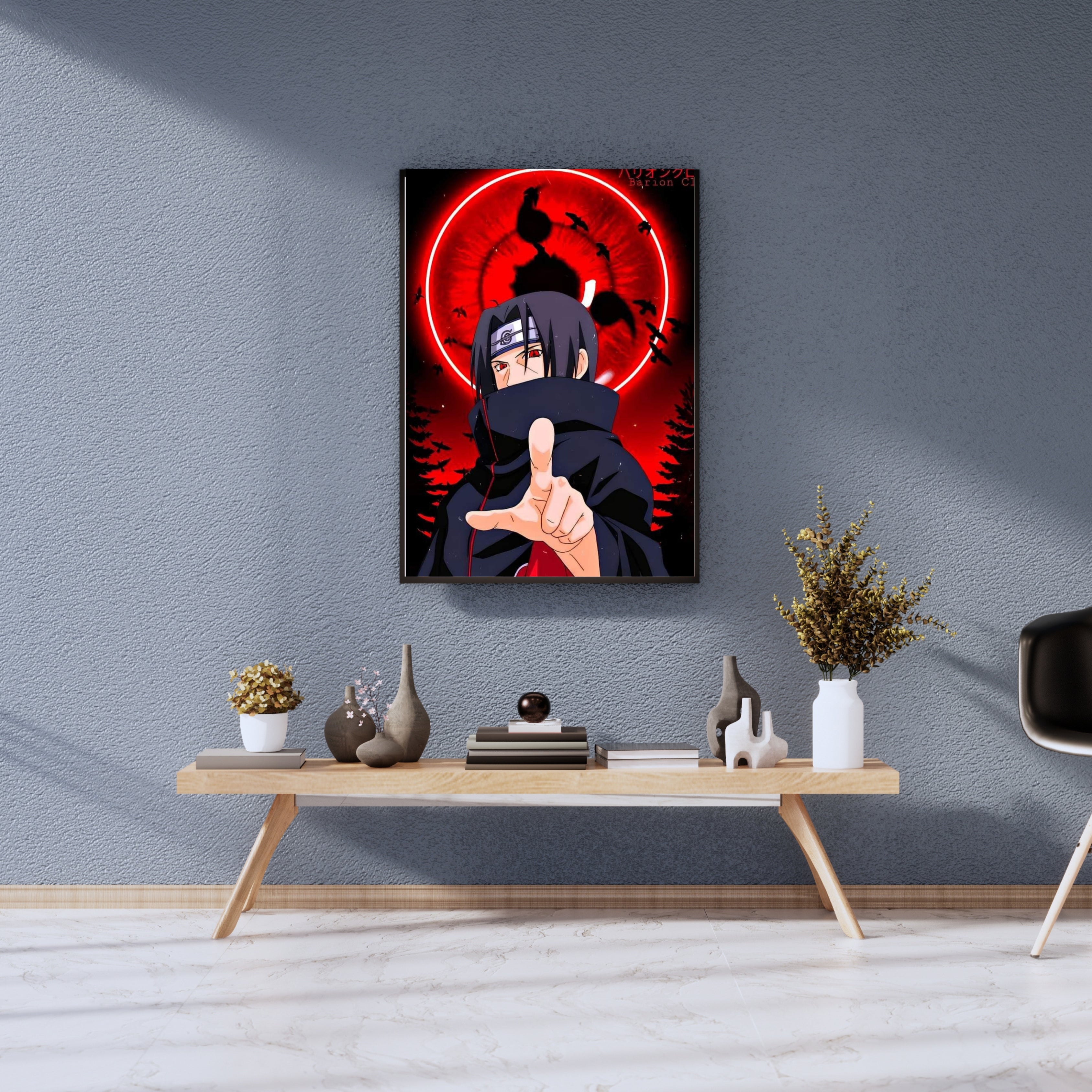 NARUTO ITACHI UCHIHA  |  Poster Frames HD Metal Print | (12 * 8 inch)