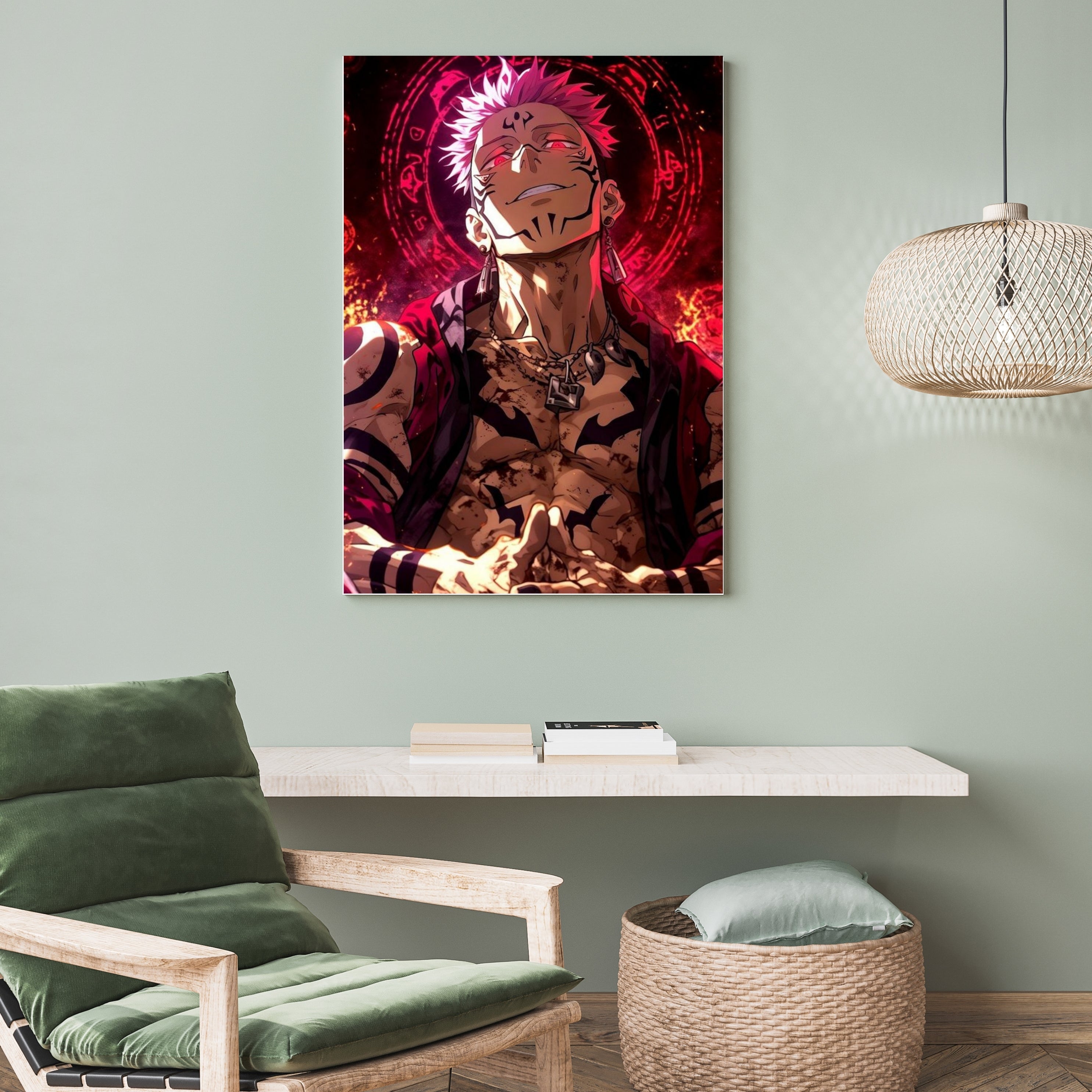 Ryomen Sukuna | Poster Frames HD Metal Print | A4 (12 * 8 inch)