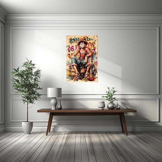 One Piece Anime | Poster Frames HD Metal Print | (12 * 8 inch)