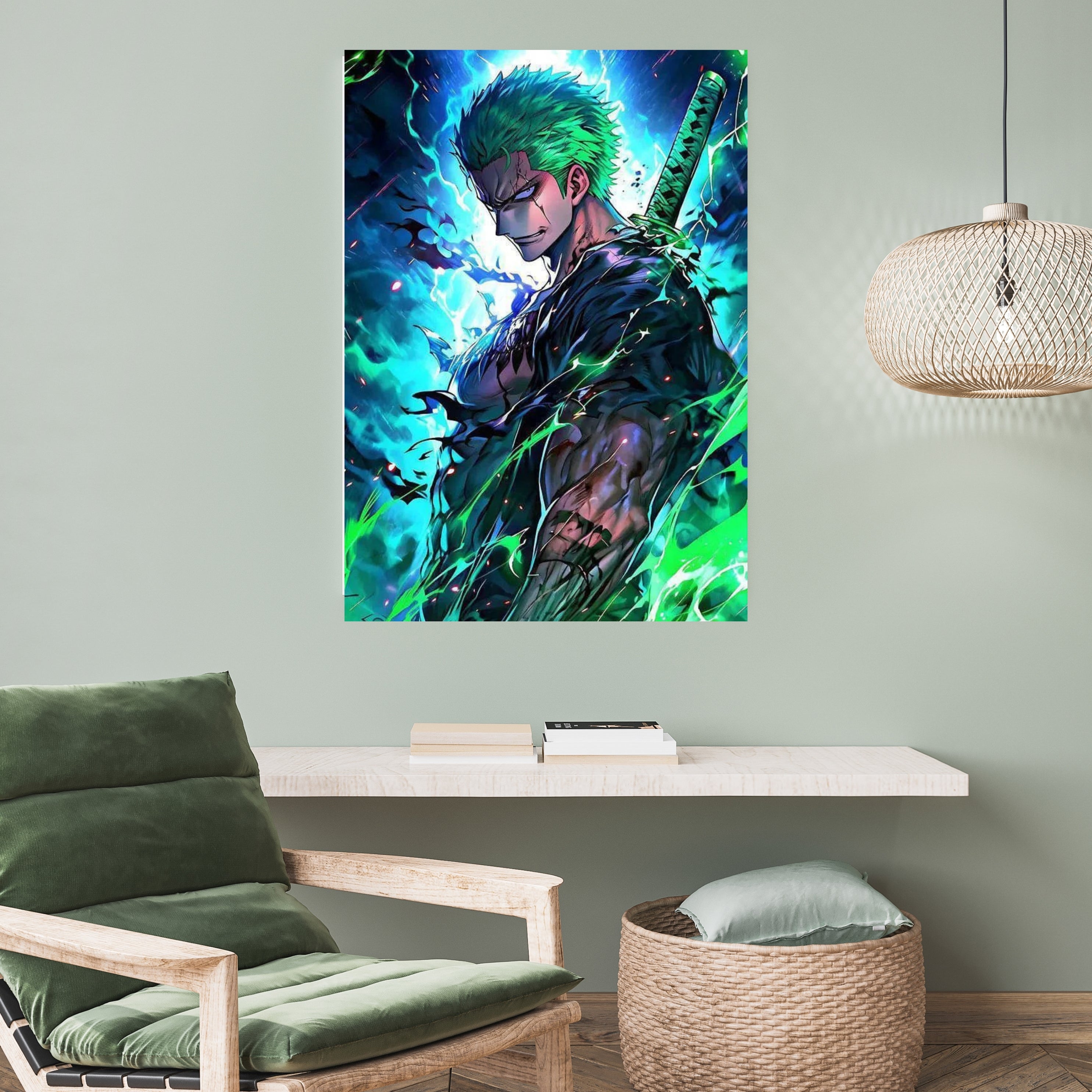 Roronoa Zoro  |  Poster Frames HD Metal Print | A4 (12 * 8 inch)