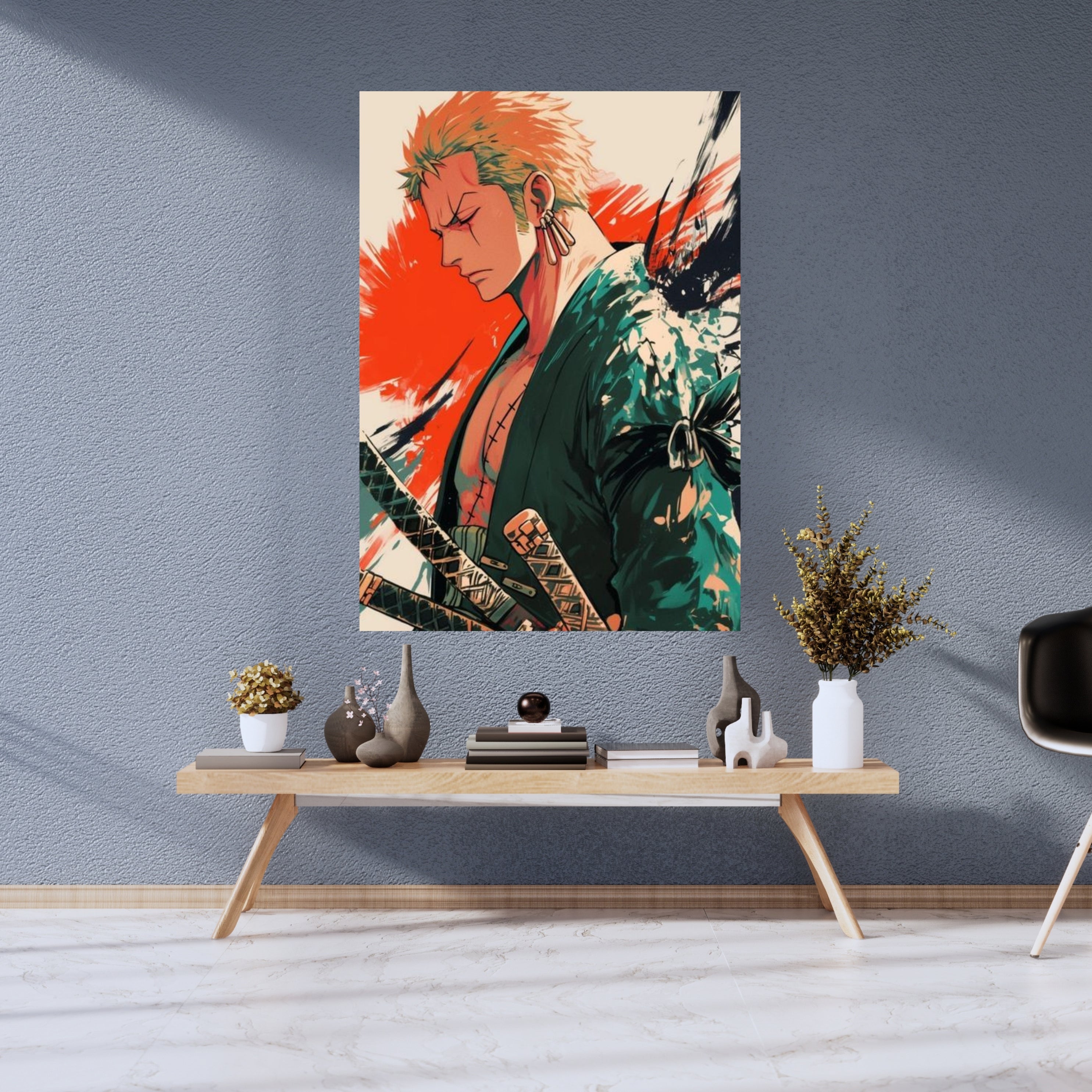 Roronoa Zoro |  Poster Frames HD Metal Print | A4 (12 * 8 inch)