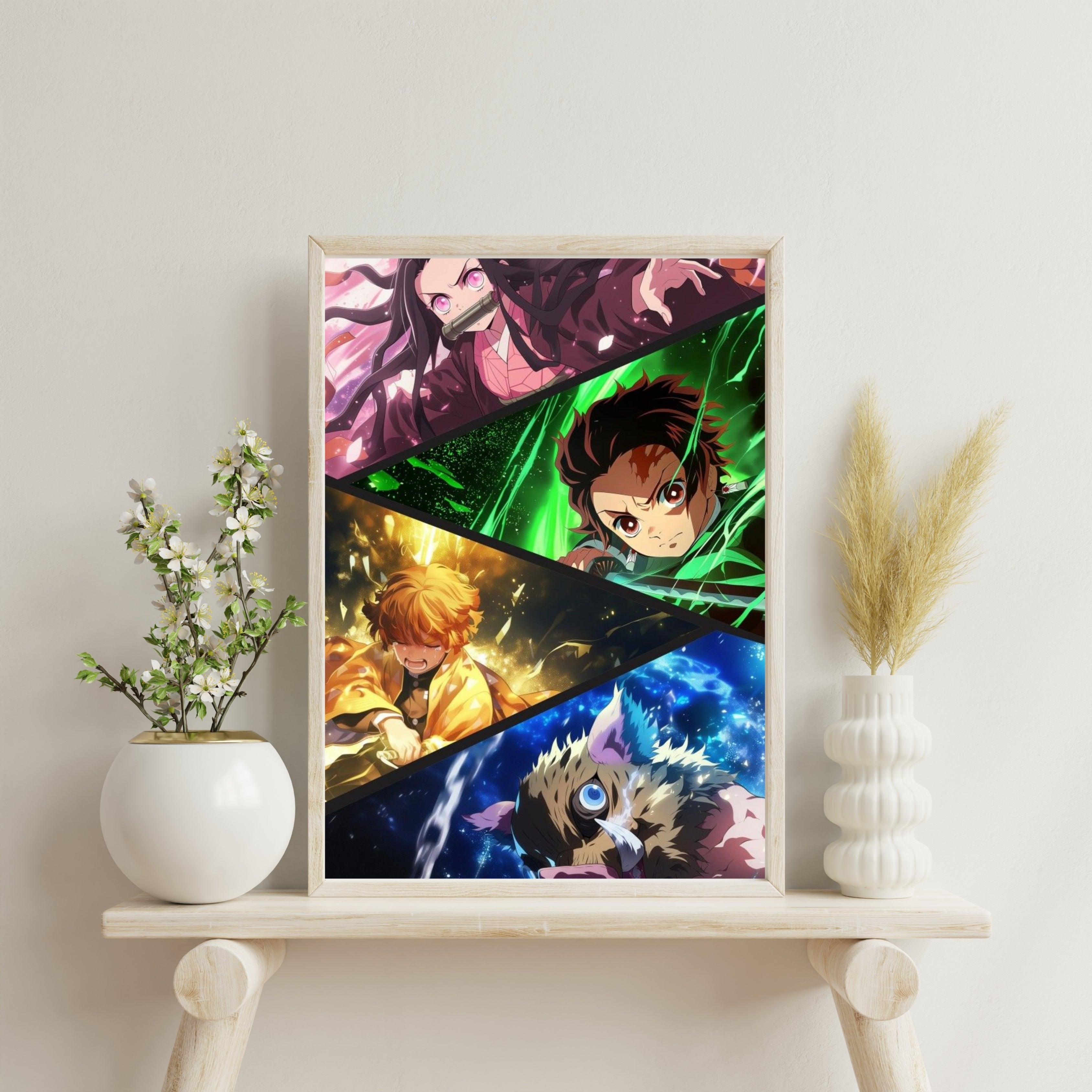 Demon Slayer: Kimetsu no Yaiba  |  Poster Frames HD Metal Print | A4 (12 * 8 inch)