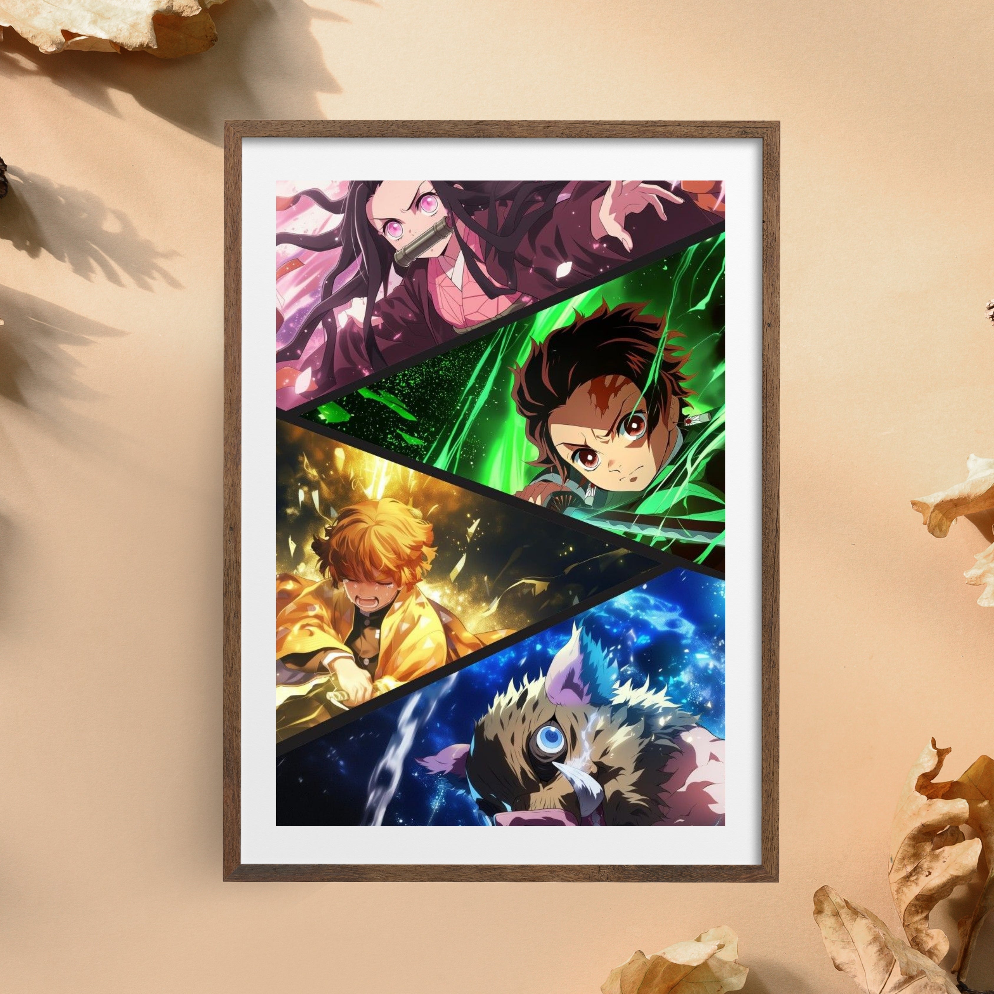 Demon Slayer: Kimetsu no Yaiba  |  Poster Frames HD Metal Print | A4 (12 * 8 inch)